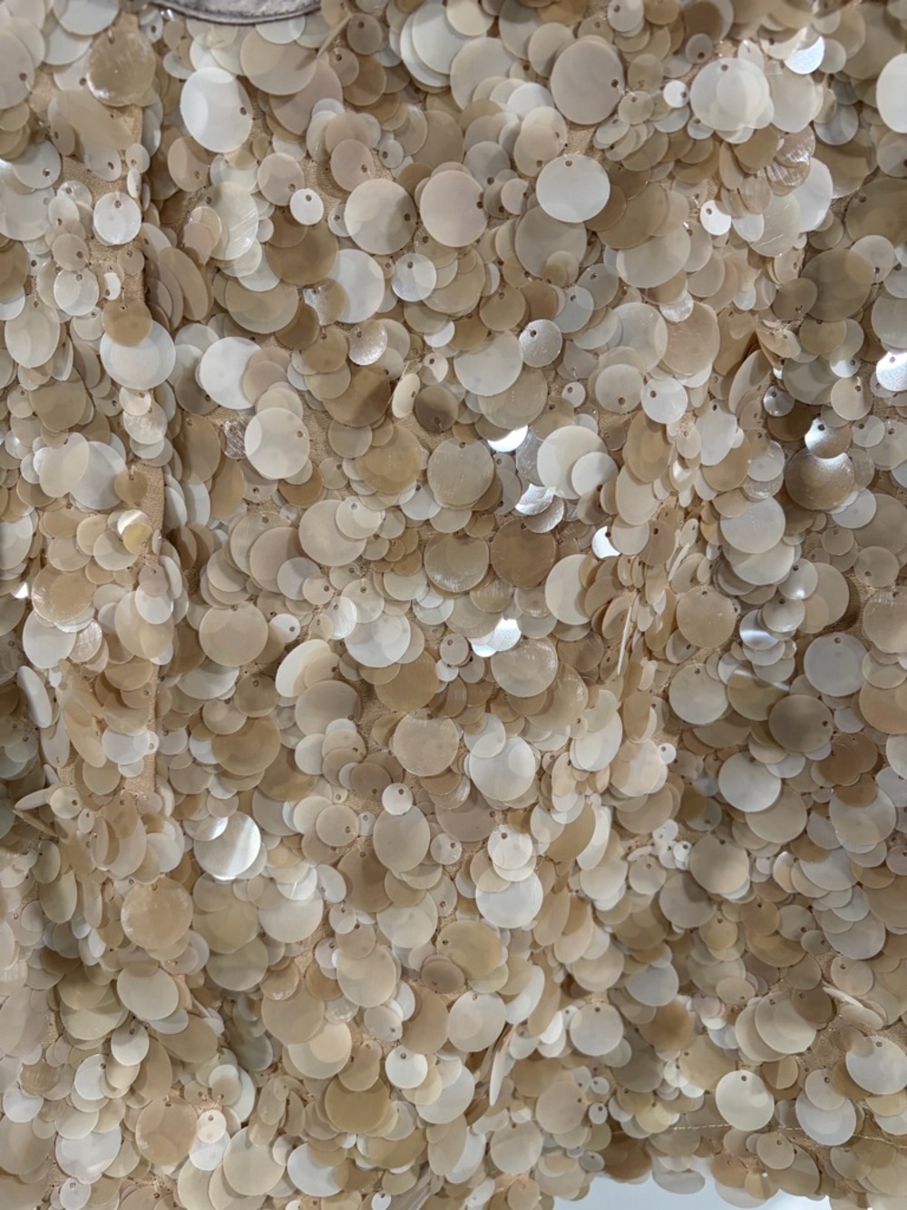 Zara Champagne Beige Sequin Mini Skirt - Picture 2 of 10